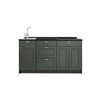 KUCHYNSKÝ BLOK Fame-Line, Zelený a zlatý vidiecky dom, 150 cm, AP Antracit - zelená/antracitová, kompozitné drevo (150/82/60cm) - Vicco