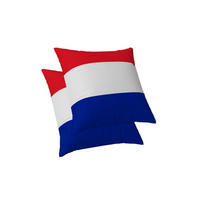 KISSENBEZUG Niederländische Flagge 45 x 45 cm 2er-Set - Multicolor, Textil (45/45cm)