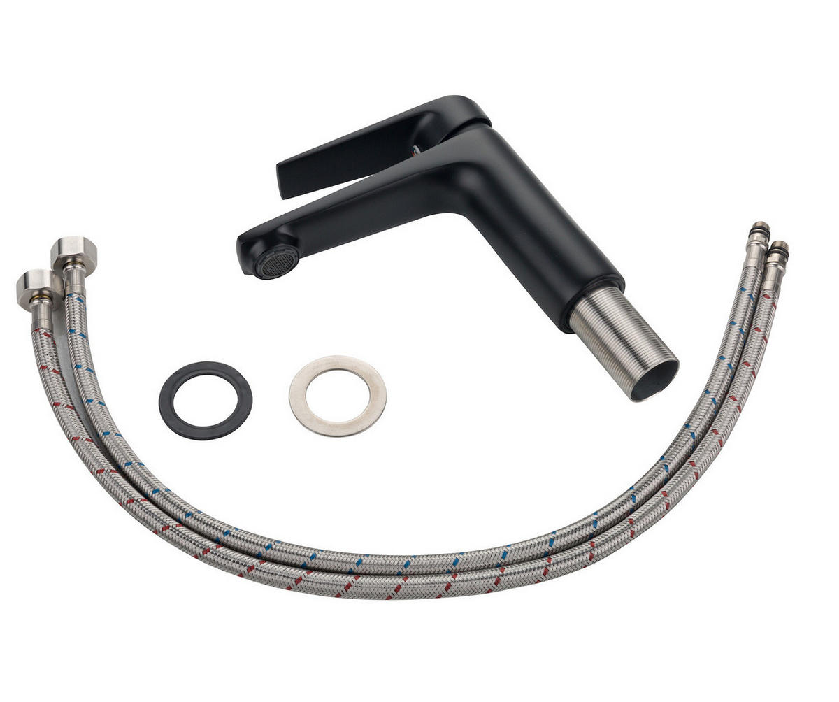 WASCHTISCHARMATUR Cody Schwarz - Schwarz, Metall (10/20/5cm) - Badplaats