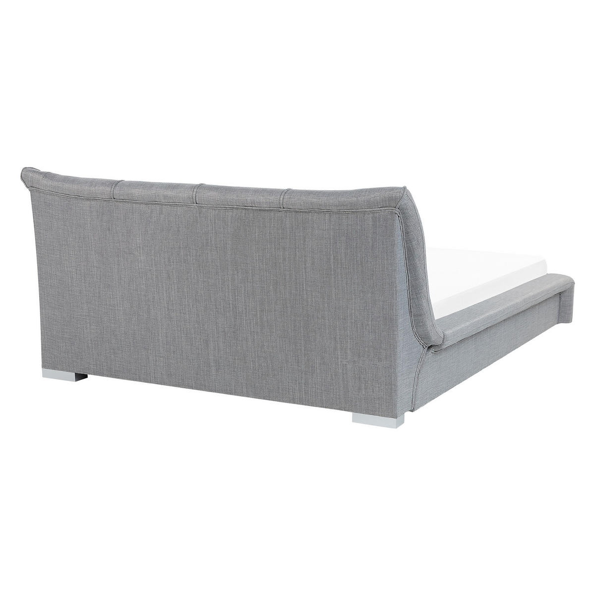 WASSERBETT 160/200cm Hellgrau Nantes - Hellgrau, Textil (160/200cm) - Beliani