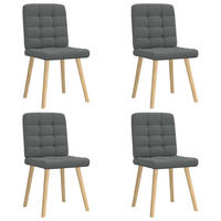 ESSZIMMERSTÜHLE 4 Stk. Dunkelgrau Stoff 45*54*86cm - Dunkelgrau, Metall (45/86/54cm) - ZMH