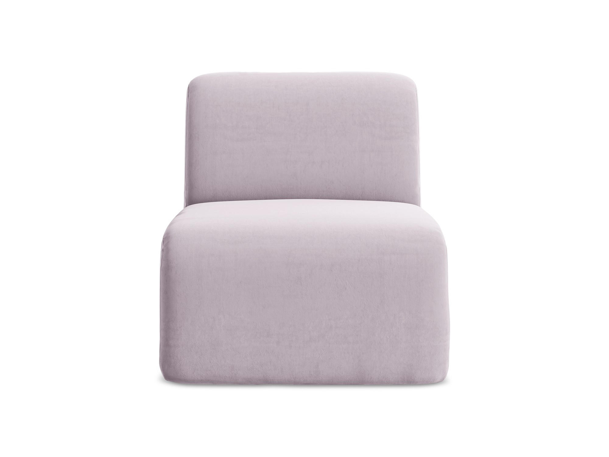SOFAELEMENT Samt Stoff Violett - Flieder/Schwarz, Holzwerkstoff/Kunststoff (70/75/94cm) - Makamii