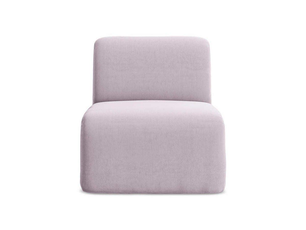 SOFAELEMENT Samt Stoff Violett - Flieder/Schwarz, Holzwerkstoff/Kunststoff (70/75/94cm) - Makamii