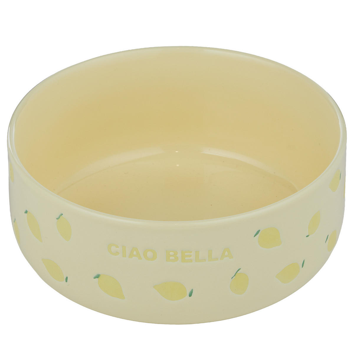 SCHÜSSEL (4er-Set) Good Vibes Cioa Bella 720 ml - Gelb, Keramik (15/15/6cm) - Butlers