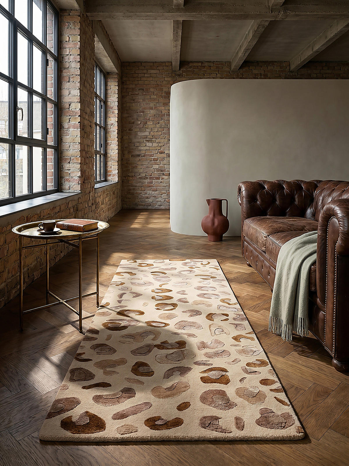 KURZFLORTEPPICH SABLE, mit Tier-Motiv, Natur, 80 x 230 cm - Beige, Textil (80/230cm) - KADIMA DESIGN
