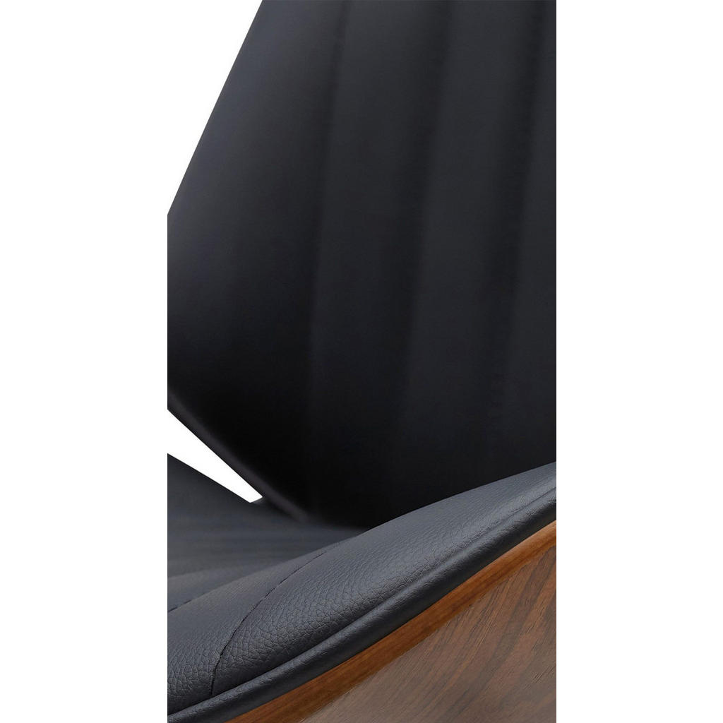 Thumbnail - CLP Barhocker, Schwarz, Walnuss, Textil, 49.5x90x50 cm, Esszimmer, Barmöbel, Barhocker