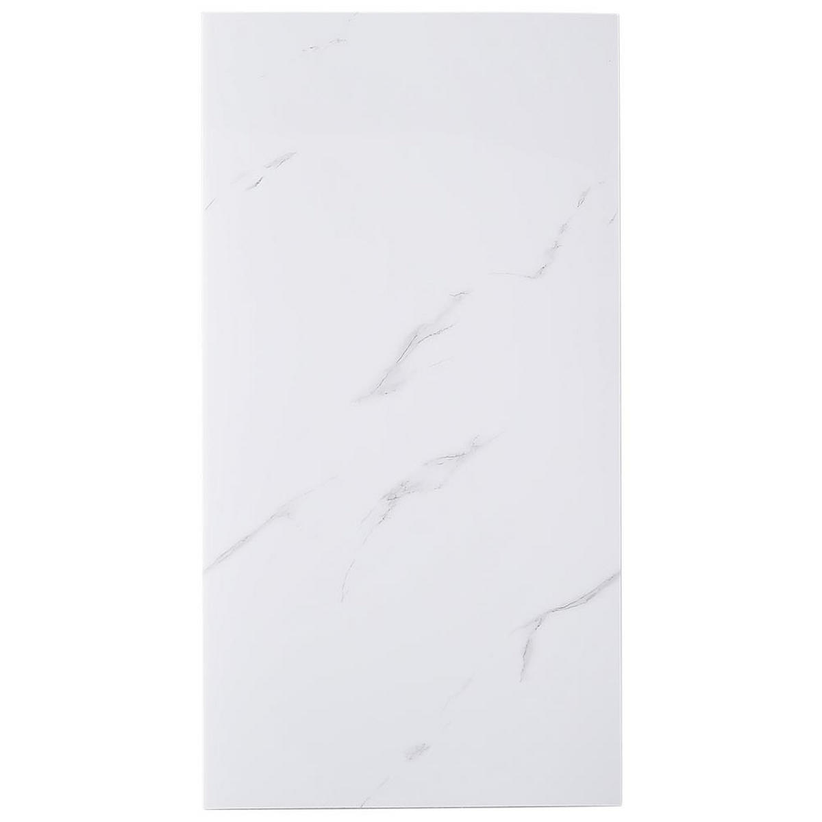 WANDPANEELE 1.8m²/10-TLG. Wasserdicht Selbstklebend Marmormuster Weiß - Weiß, Kunststoff (30/60/0.2cm) - Livingandhome