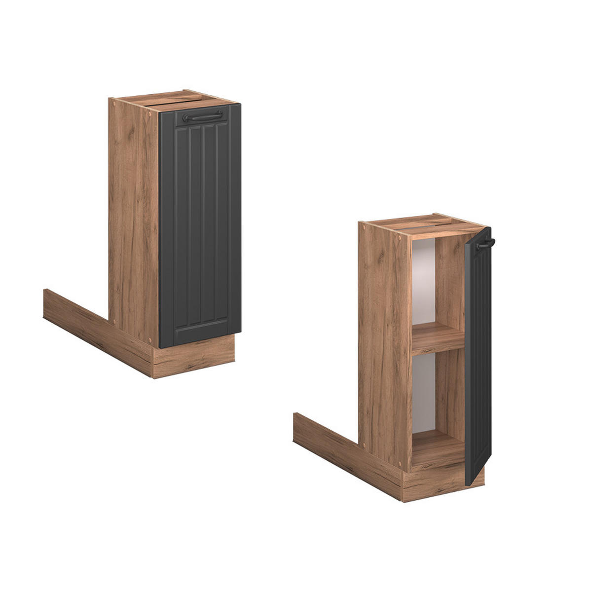 KUCHYŇSKÝ OSTROV Fame-Line Tmavě šedá - medově dubová/tmavě šedá, kompozitní dřevo (30/82/70cm) - Vicco