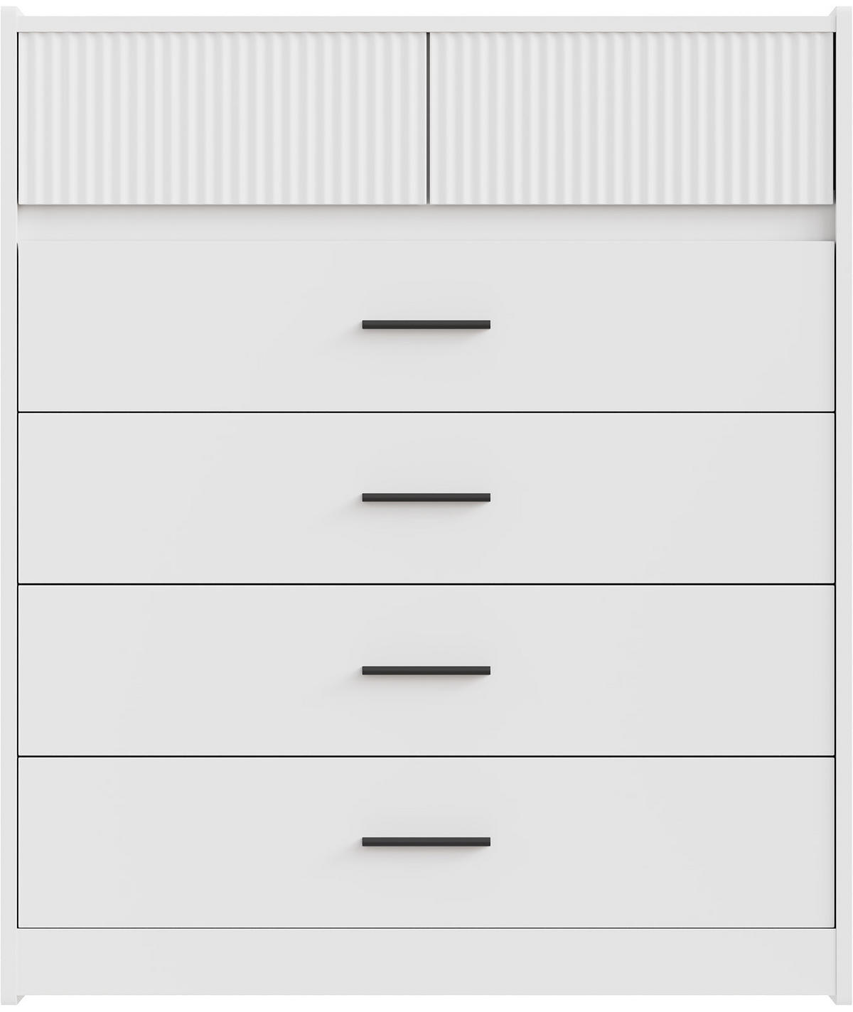 KOMMODE in 74/90/40cm-DG1 - Weiß, Holzwerkstoff/Metall (40/90/74cm) - HOMAVO