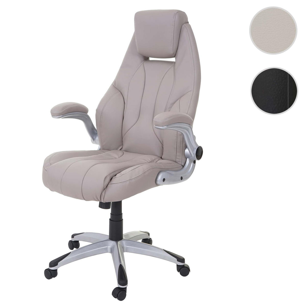 BÜROSTUHL Grau - Grau, Textil (68/128/80cm) - MCW