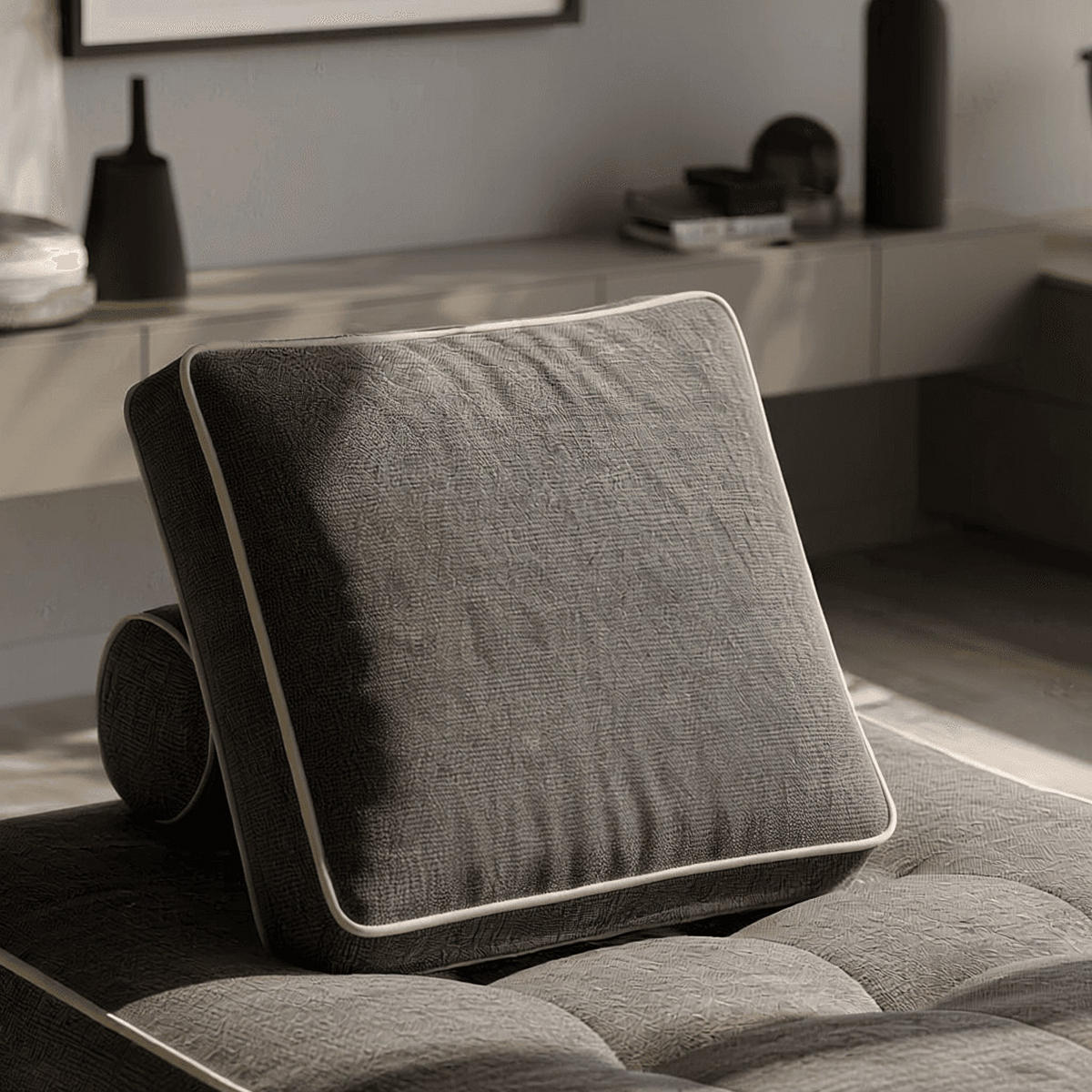 SESSEL Zen Schokolade und Sand 1-Sitzer - Dunkelbraun, Textil (100/75/100cm) - COCO Living