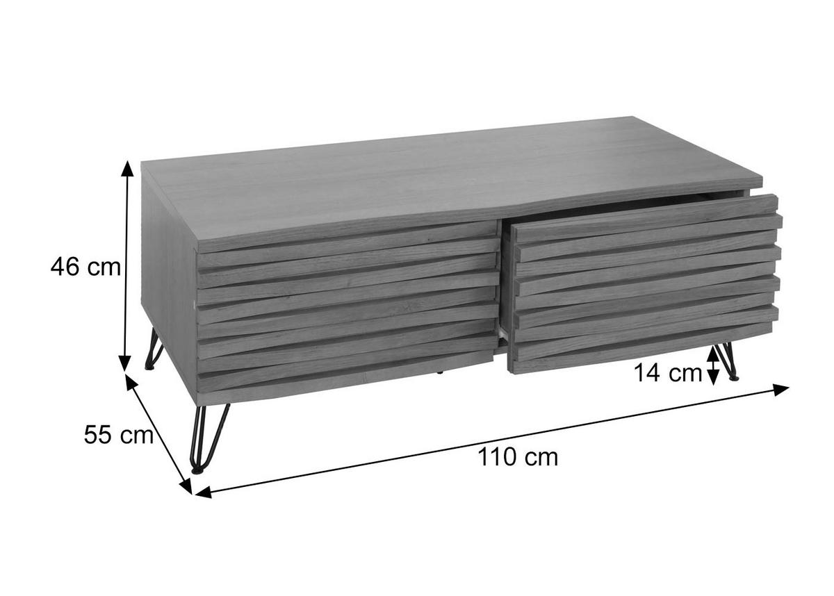 COUCHTISCH Beige - Beige, Holzwerkstoff (55/110/46cm) - MCW