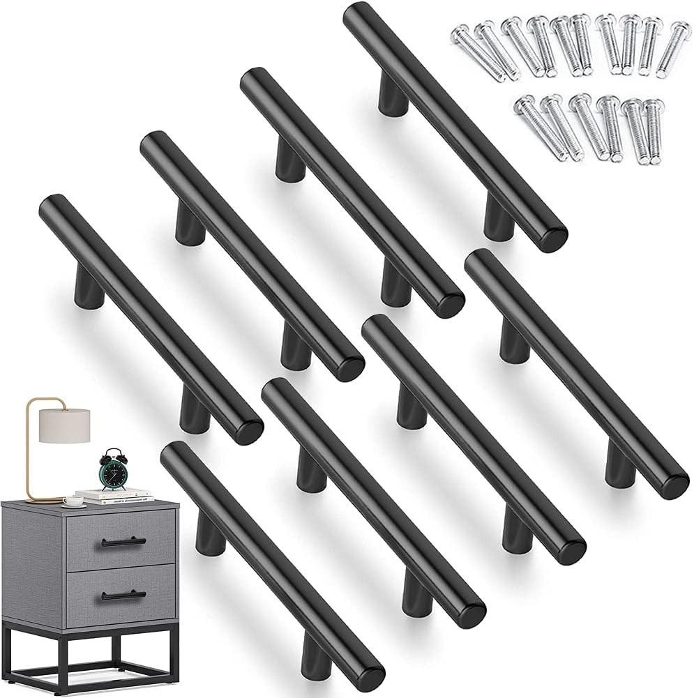 MÖBELGRIFF 8er-Set 96 mm Edelstahl - Schwarz, Metall (1.5/3.2/15cm)