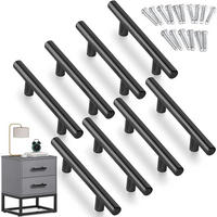 MÖBELGRIFF 8er-Set 96 mm Edelstahl - Schwarz, Metall (1.5/3.2/15cm)
