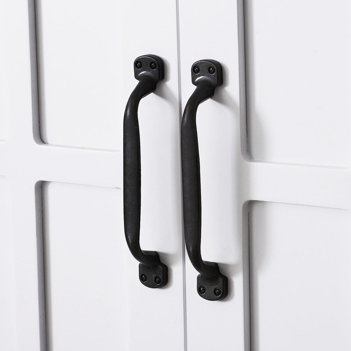 HÄNGESCHRANK DE-15855 2 Türen mit 2 Einlegeböden Weiß - Weiß, Holzwerkstoff (198/58/60cm) - ComfortXL