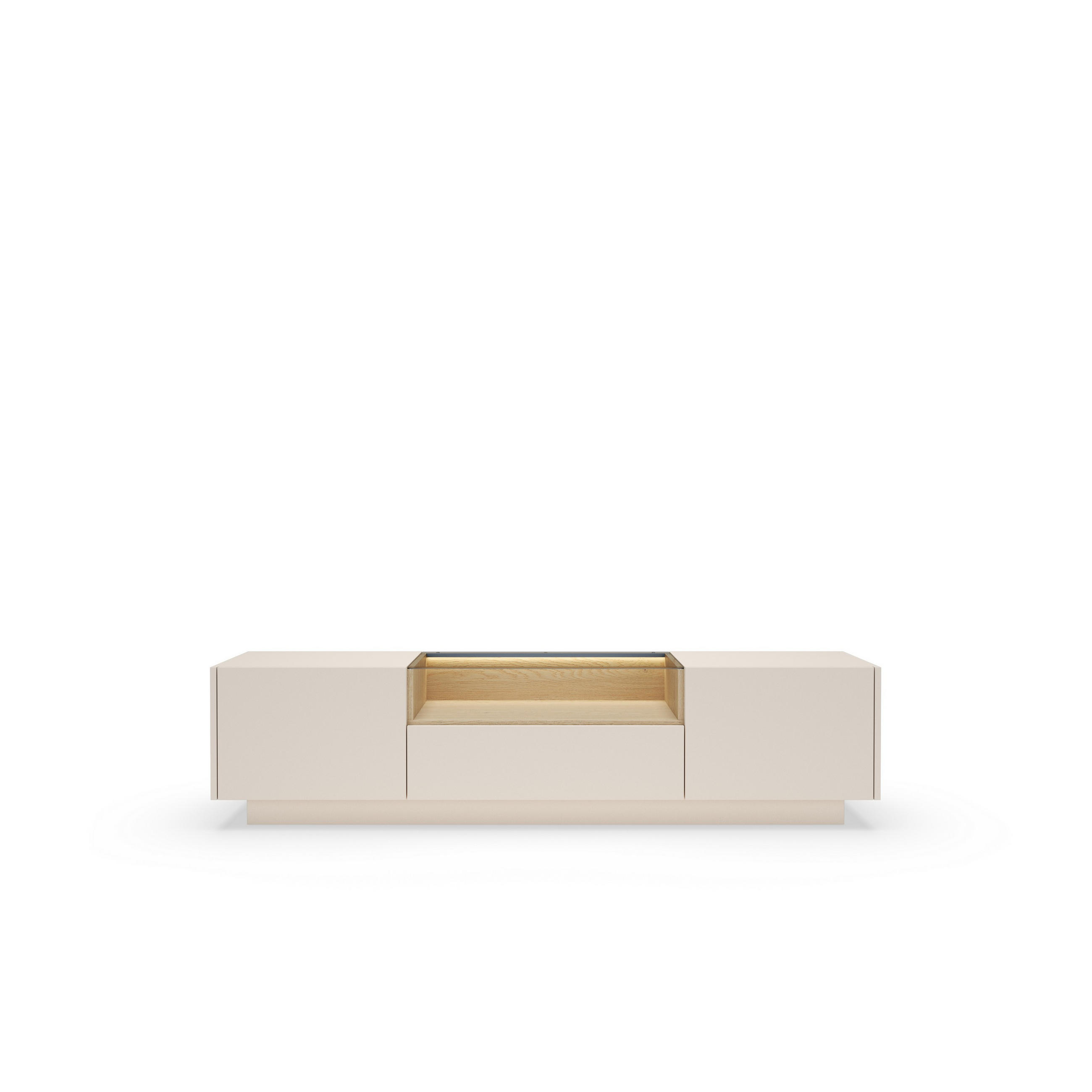 LOWBOARD PORTA 176,4/43,4/39,5 cm, Beige - Beige, Holzwerkstoff (176.4/43.4/39.5cm) - MASSENO