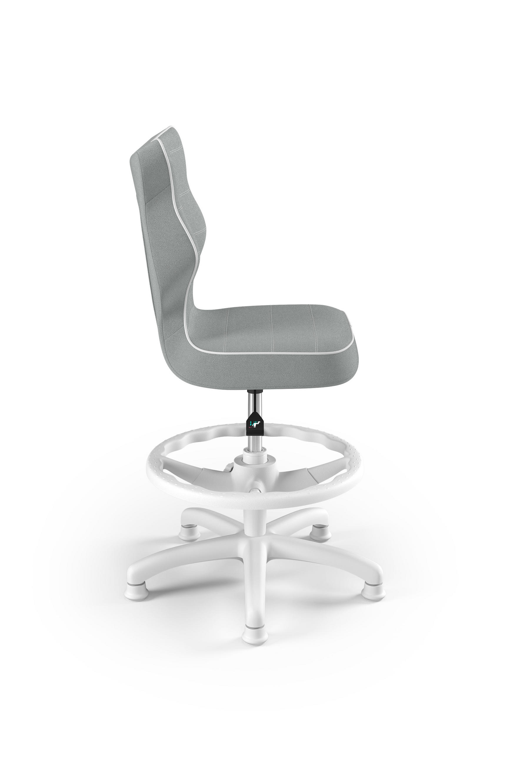 KINDERSTUHL Petit mit Fußstütze - Weiß/Grau, Textil (66/90/66cm) - RAUMHIRSCH FURNITURE
