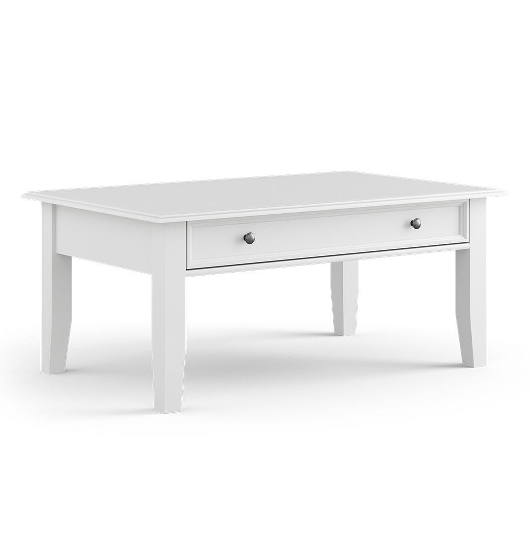 Feldmann-Wohnen Couchtisch Weiß 122x48x70 cm