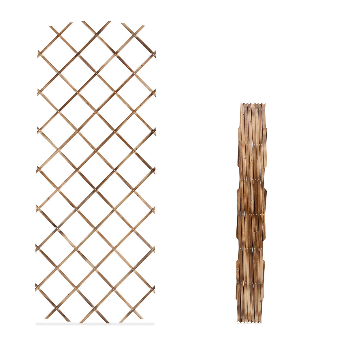 3XRANKGITTER - Multicolor, Holz (46/270/1cm) - Relaxdays