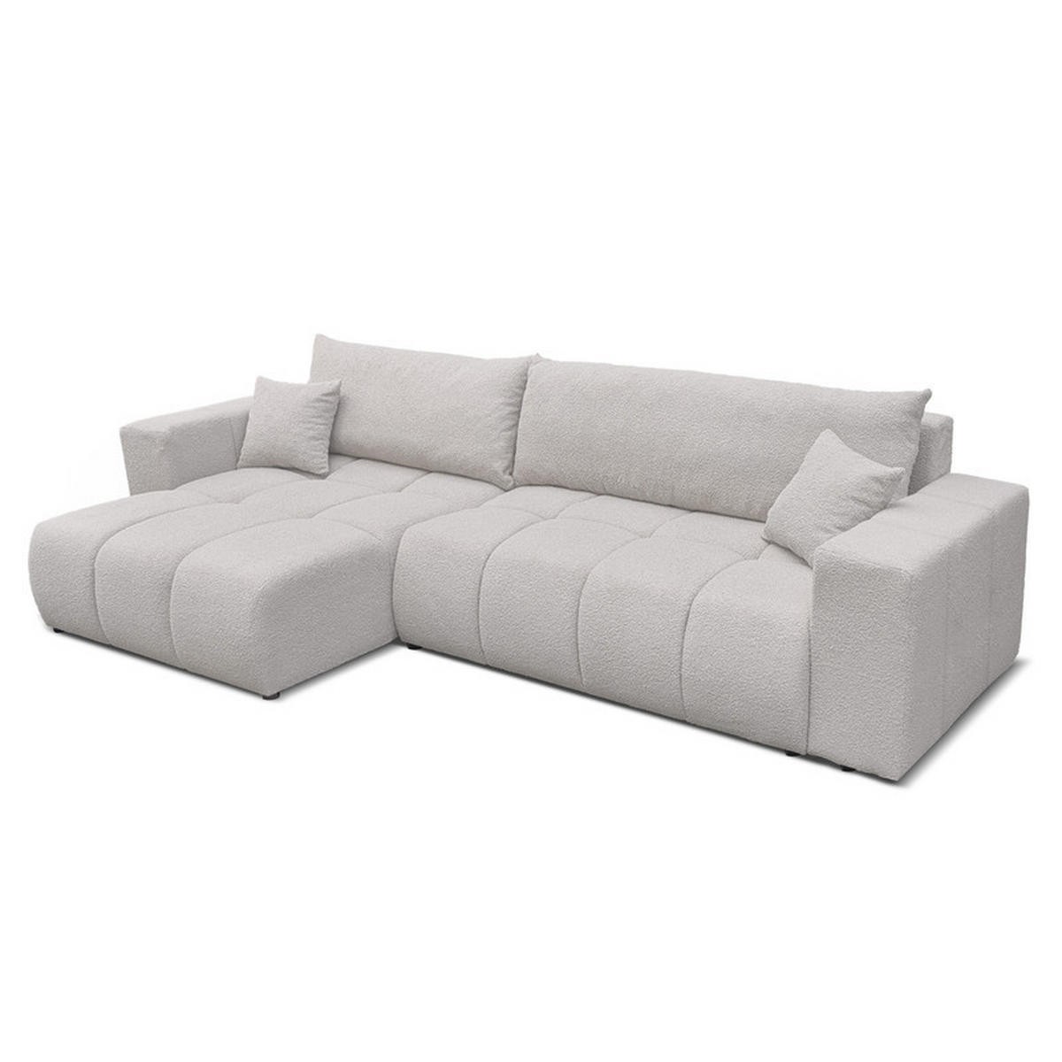 ECKSOFA OFI mit Schlaffunktion und Bettkasten Grau - Grau, Holzwerkstoff/Kunststoff (278/145cm) - Idohome