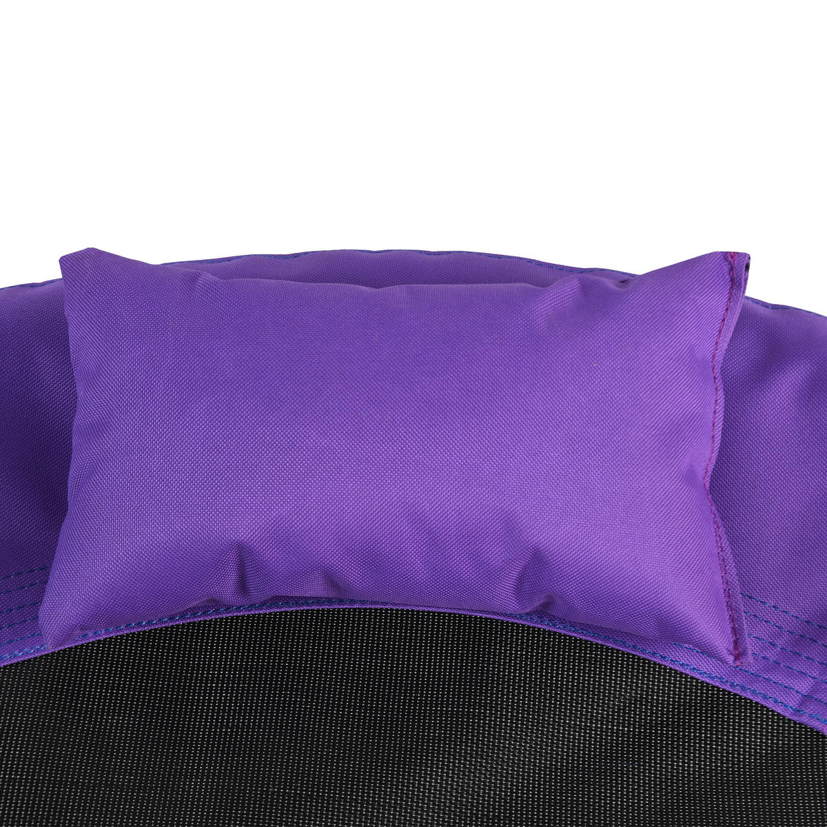 GUGALNICA pisana z blazino in ročaji 100 cm - črna, kovina/umetna masa (100/100cm) - Relaxdays