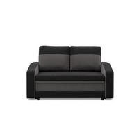 SOFA 2-SITZER MIT SCHLAFFUNKTION ORION, Schwarz + Grau - Schwarz/Grau, Textil (148/90/87cm)