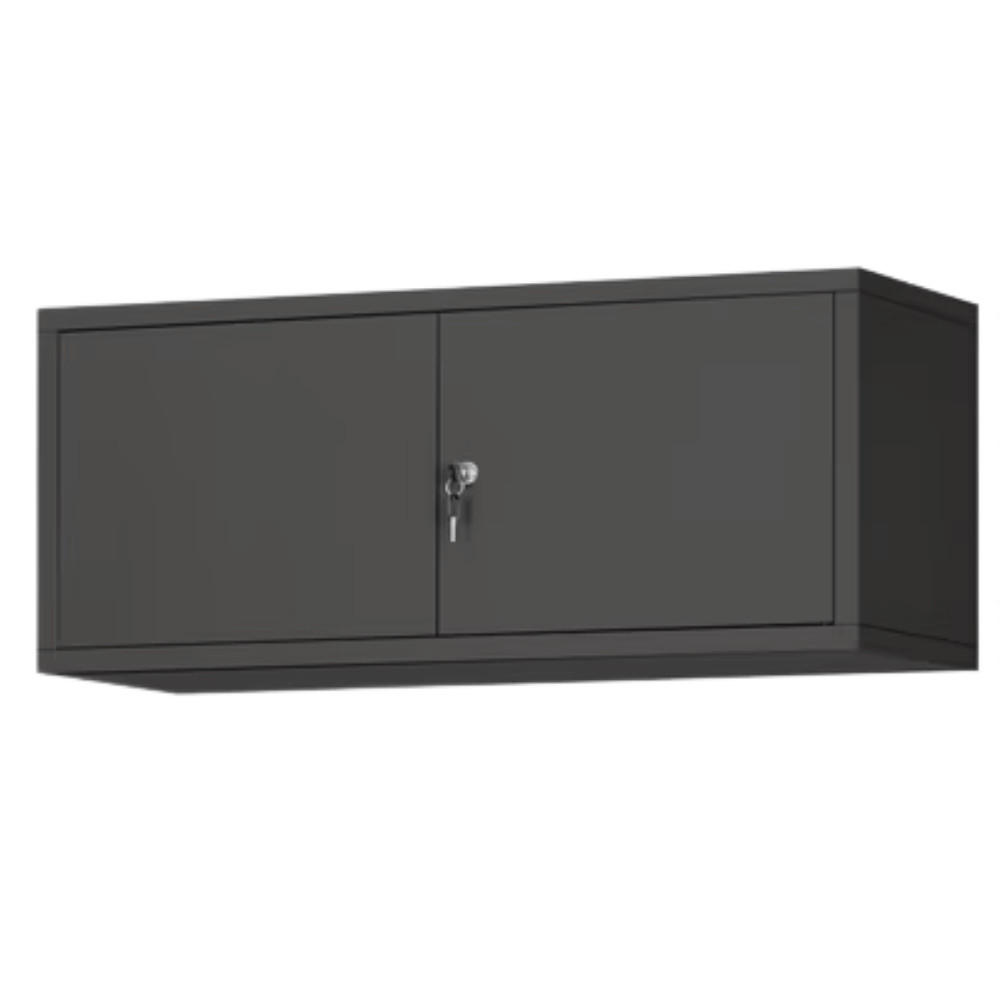 SCHRANKERWEITERUNG Aktenschrank mit 2 Flügeltüren 38x90x40cm Anthrazit - Anthrazit, Metall (90/38/40cm) - DELUKE