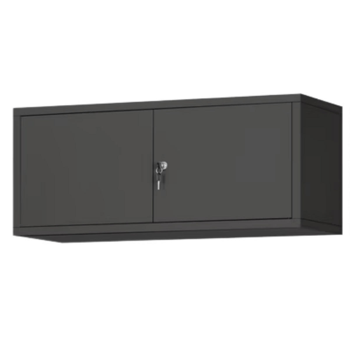 SCHRANKERWEITERUNG Aktenschrank mit 2 Flügeltüren 38x90x40cm Anthrazit - Anthrazit, Metall (90/38/40cm) - DELUKE