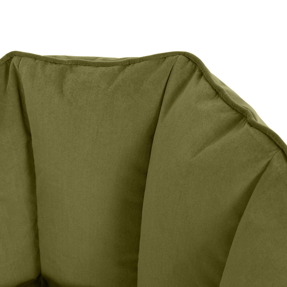 SITZSACK-SESSEL Sirena mit Hocker - Olivgrün, Textil (77/64/74cm) - icon