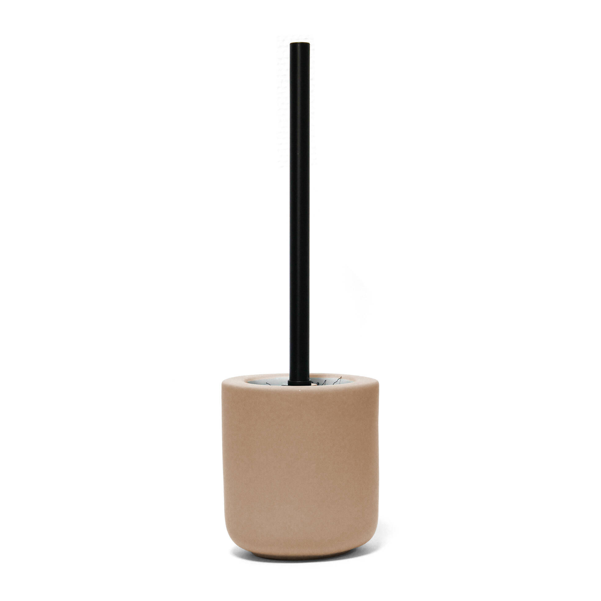 TOILETTENBÜRSTE Mambo mit schwarzem Griff und keramischem Behälter - Beige, Keramik (11.5/41/11.5cm) - Douceur d´intérieur