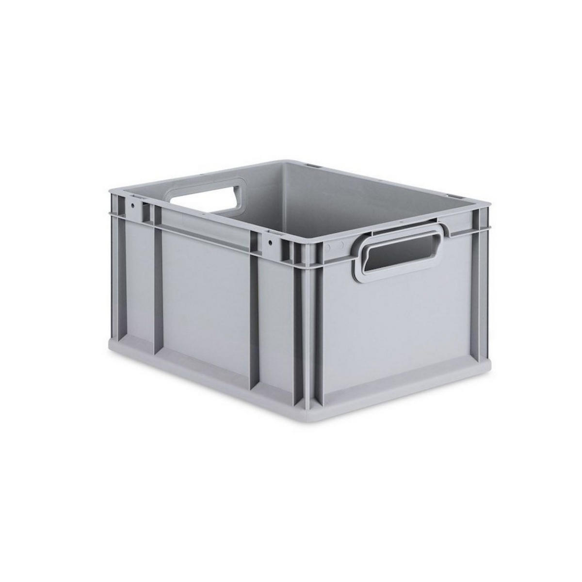 EUROBOX 8x Nextgen Economy Mit Auflagedeckel Grau/Schwarz Griffe Offen 20 Liter - Schwarz, Kunststoff (30/22/40cm) - PROREGAL