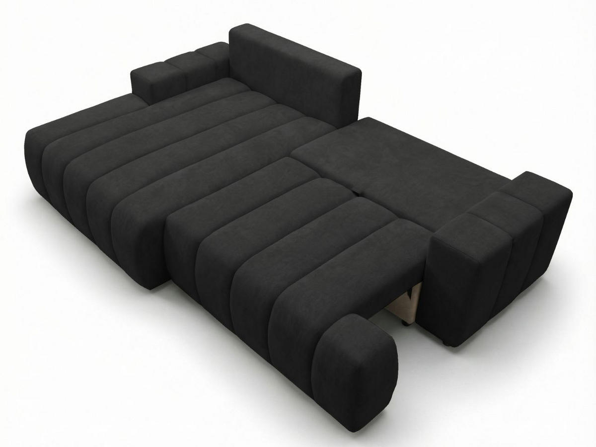 ECKSOFA Caleo Schwarz Links - Schwarz, Holz/Textil (270/170cm) - Graingold