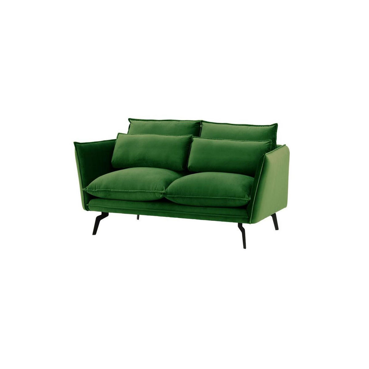 ZWEISITZER-SOFA Layla-Velluto 10 - Grün, Holz/Textil (171/95/98cm)
