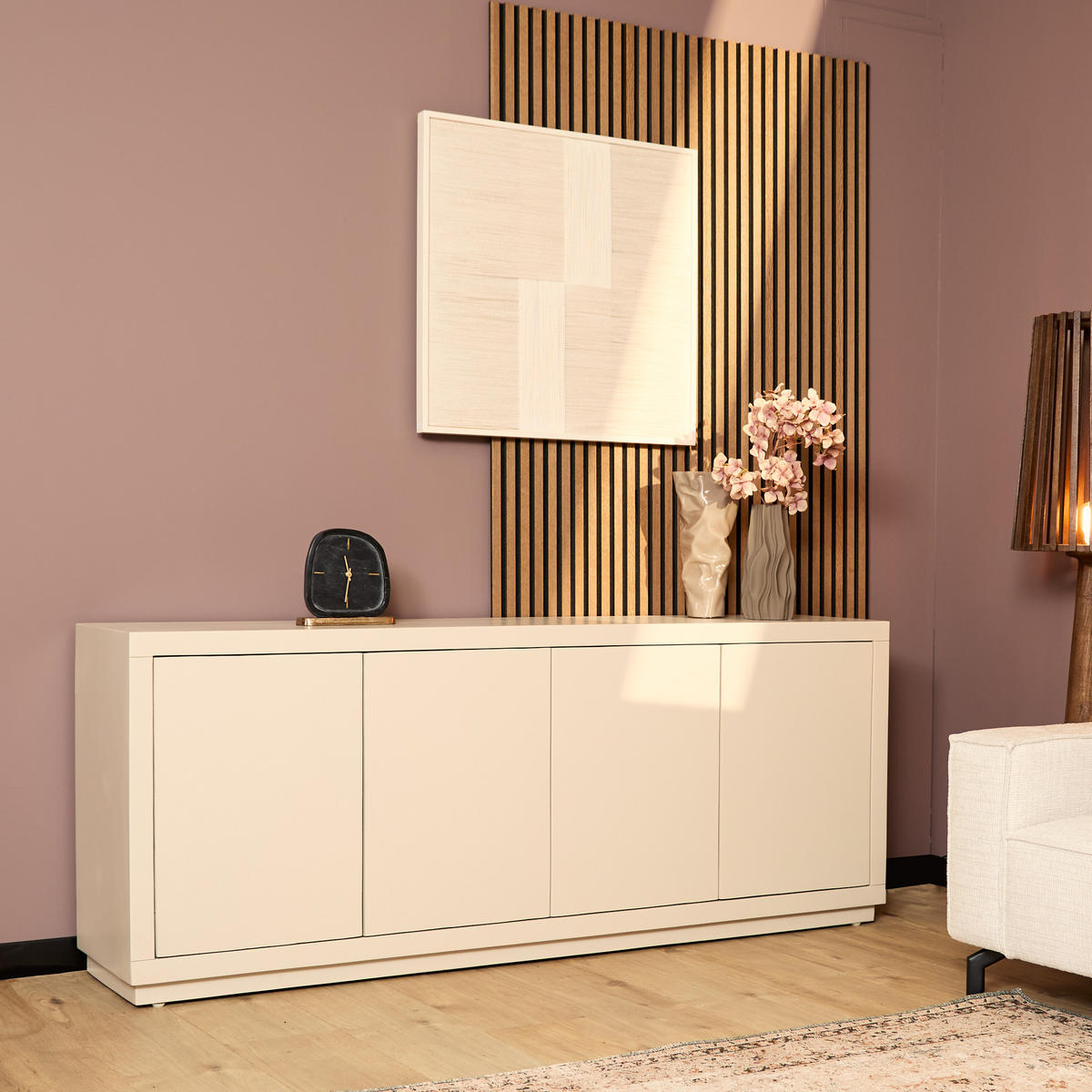 SIDEBOARD Brussel Beige 45/200/80 cm - Beige, Holz (200/80/45cm) - Starfurn