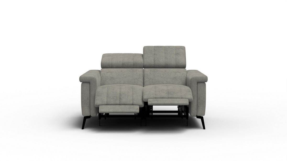 RELAXSOFA NORDEL 2-Sitzer, taupe - Taupe/Schwarz, Holz/Textil (150/80/105cm) - Courtois Laville