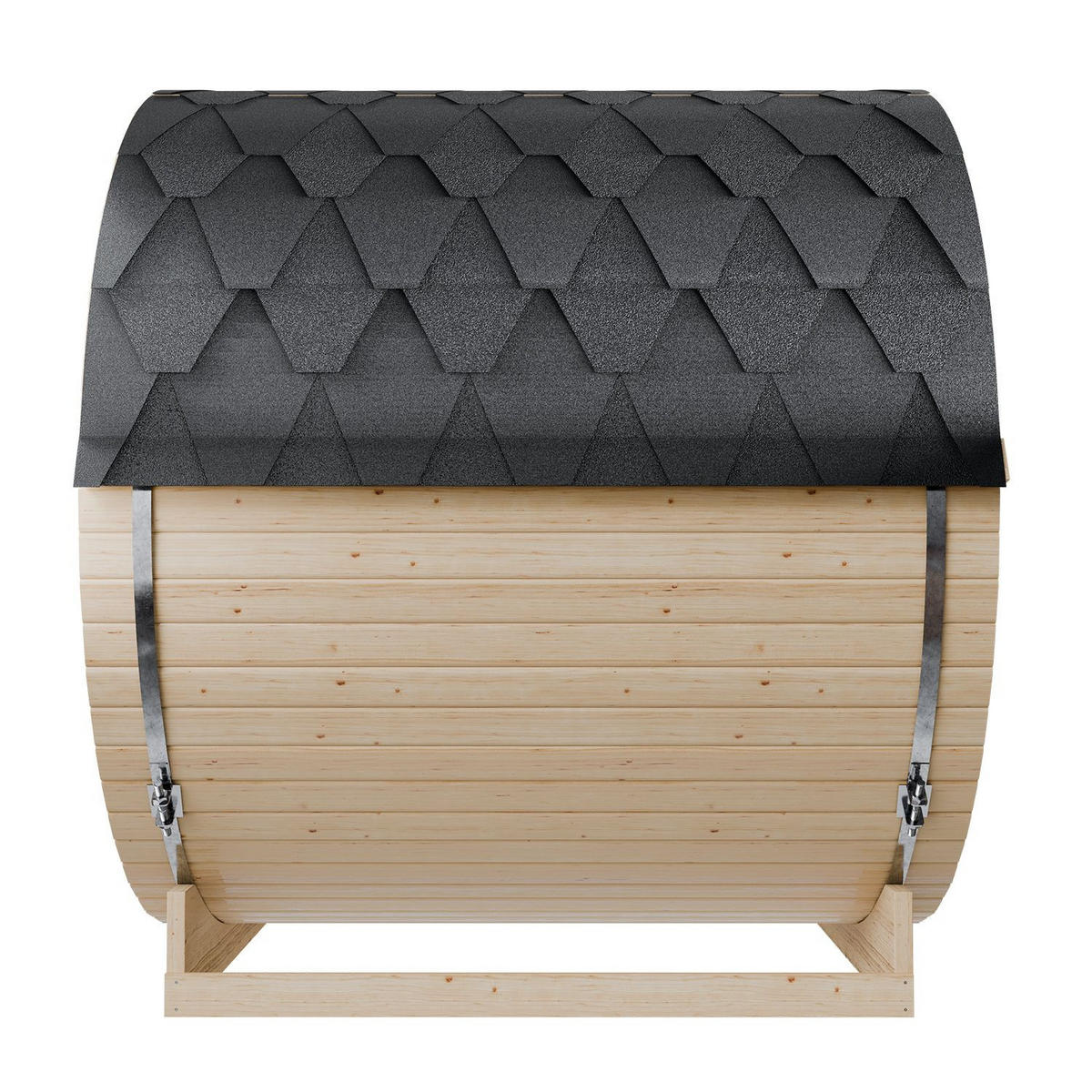 FASSSAUNA Spitzbergen 180 cm mit 6 kW Saunaofen (4 Personen) - Naturfarben, Holz (191/193/180cm) - Artsauna