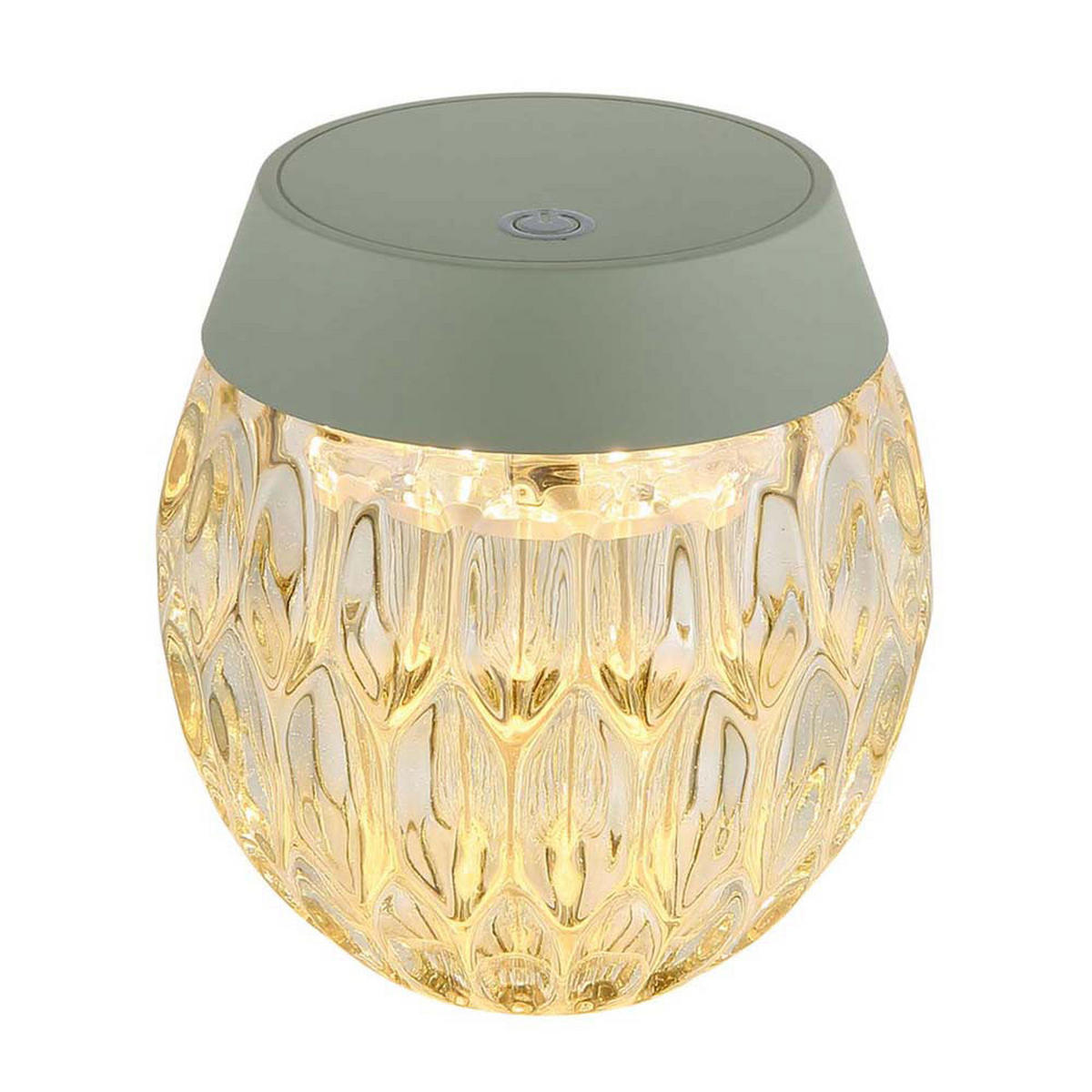 LED TISCHLEUCHTE Grün höhenverstellbar 2er Set - Grün, Glas (10.5/10.5/28cm) - Globo Lighting