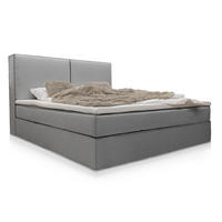BOXBETT Detroit 180x200 cm Stoff Grau - Grau, Textil (180/200cm) - Juskys