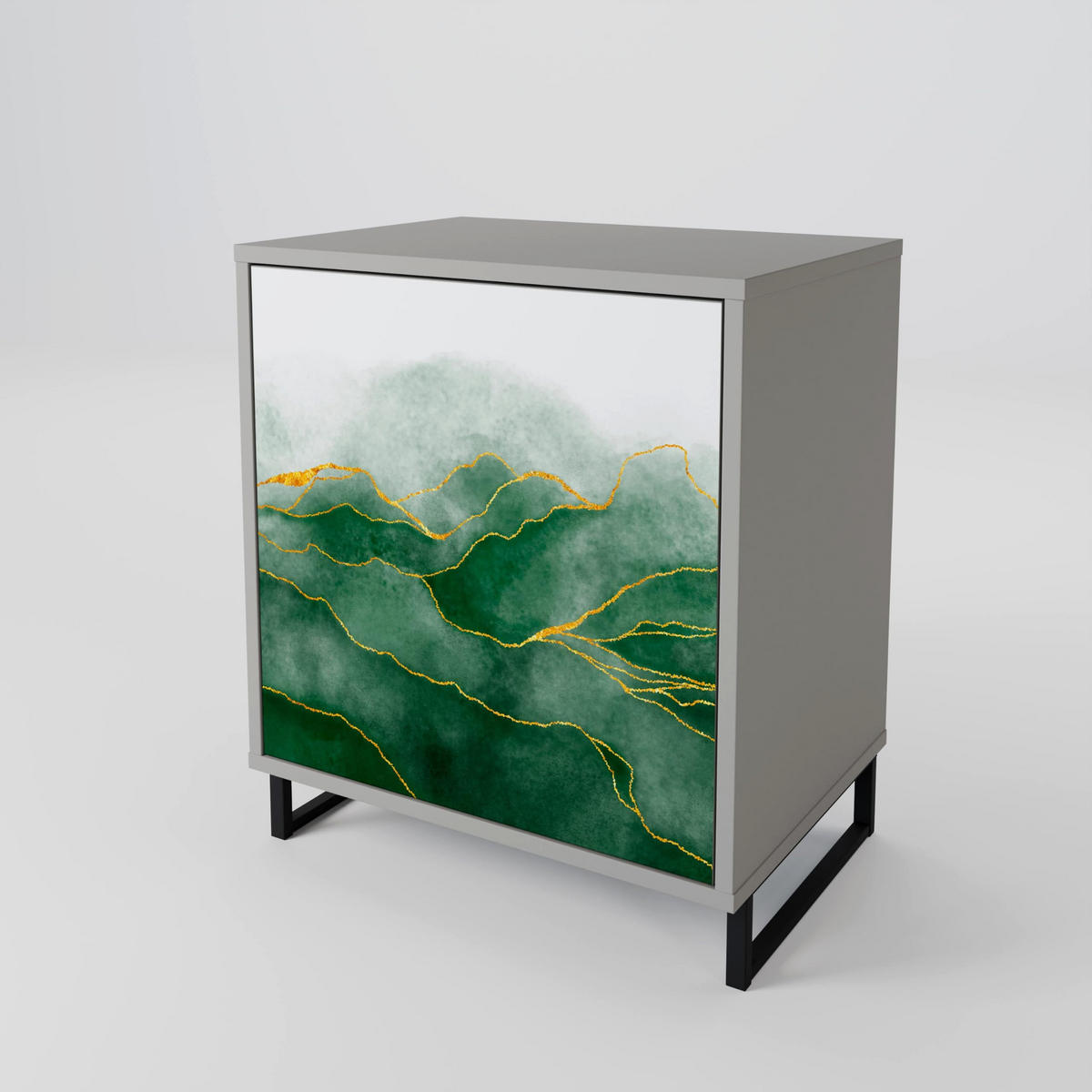 SIDEBOARD EXPENSIVE NATURE, Grau, 57,5x42x57,5 cm, Ohne Füße - Multicolor/Grau, Holzwerkstoff (57.5/57.5/42cm) - SpaceRebels
