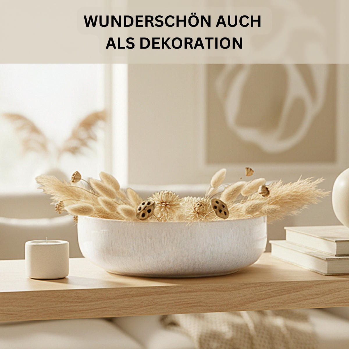 SERVIERSCHALE Korfu - 1 teilig aus Steingut - Creme, Stein (28.8/8/28.8cm) - Sänger