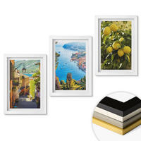 WANDBILDER 3er-Set - 20x30 cm Weißer Rahmen - Straßen am Meer, ein Meer aus Zitronen - Weiß, Kunststoff (20/30cm) - ArtPrintCave