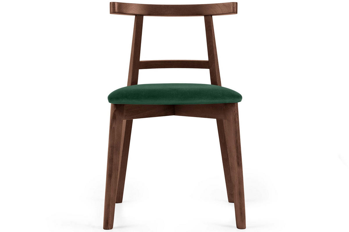 ESSTISCHSTÜHLE LILIO 2 St Vintage, Dunkelgrün / mittelbraun - Dunkelgrün/Braun, Holz/Textil (47/76/45cm) - KONSIMO®