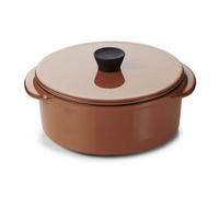 KASSEROLLE MIT DECKEL CARACTERE 25 cl Zimt - Braun, Keramik (12cm) - Revol Porcelaine France
