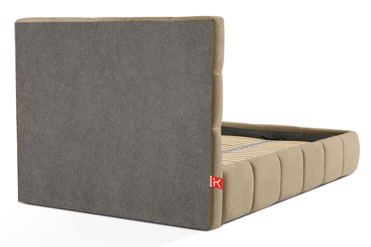 POLSTERBETT ALTOS Bouclé, gelb - Gelb, Holz/Holzwerkstoff (140/200cm) - KONSIMO®