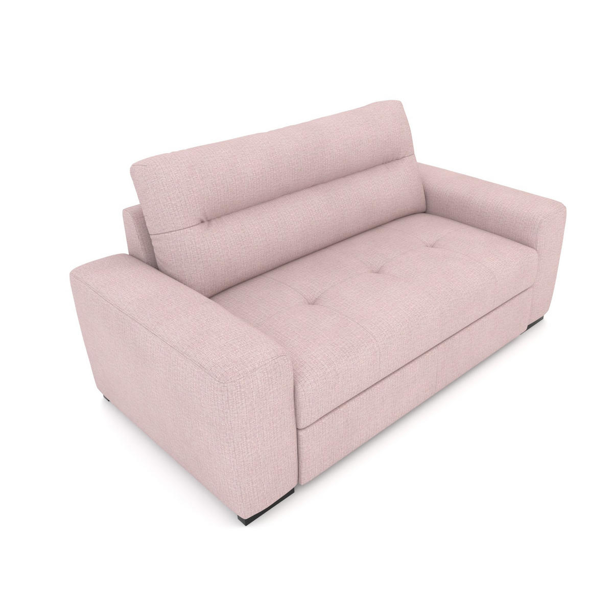 2-SITZER Carlisle Chenille Rosa 183/97/93 cm - Altrosa, Kunststoff/Textil (183/93/97cm) - foamnova