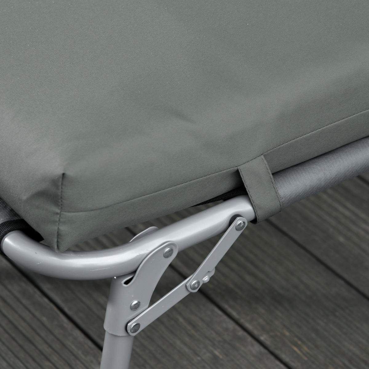 AUFLAGE für Sonnenliege 2er Set - Dunkelgrau, Kunststoff (55/8/196cm) - Outsunny