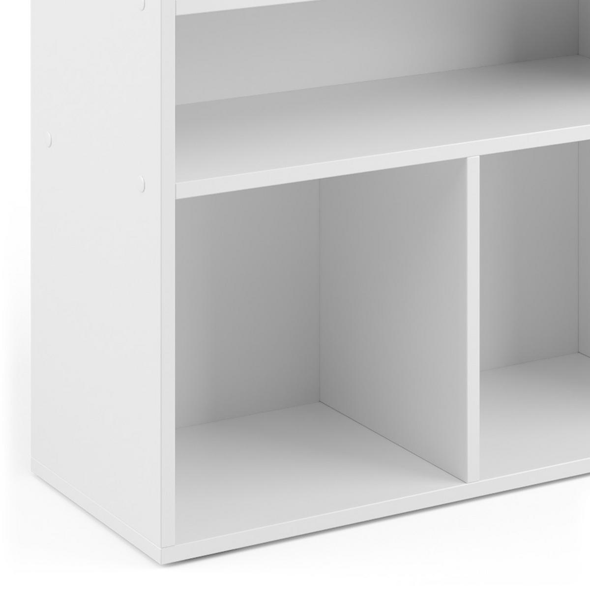 KINDERREGAL Luigi Weiß 72 x 90.2 cm 2 Fächer - Weiß, Holzwerkstoff (72/90.2/30.6cm) - Vicco