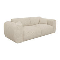 SOFA 3-Sitzer mit Matratze - Cord - Beige - POGNIA - Beige, Textil (216/73/100cm) - Vente-Unique
