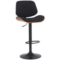 BARHOCKER Stoff walnuss/schwarz - Walnussfarben/Schwarz, Textil/Metall (50/94/50cm) - CLP