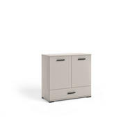 KOMMODE ALBANO 90/83/40cm mit 1 Schubladen 2 Türen Kaschmir - Kaschmir, Holzwerkstoff (90/83/40cm) - MASSENO